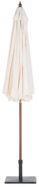 Guarda-sol de jardim em madeira ⌀ 270 cm creme claro TOSCANA Beliani