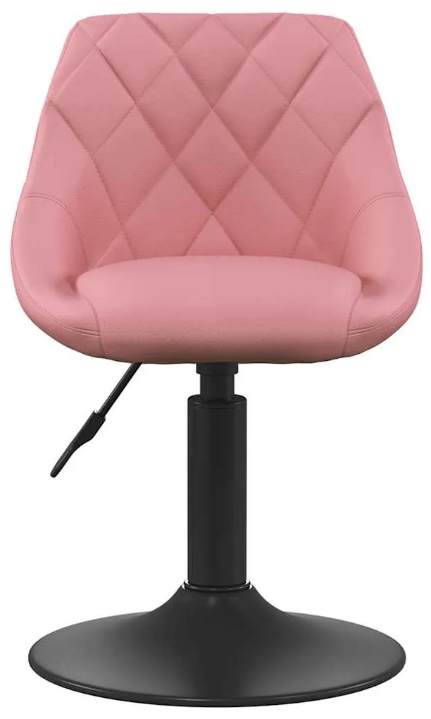 Cadeiras de jantar giratórias 2 pcs veludo rosa