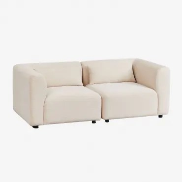 Fogler Sofá Modular De 2 Peças Bombazina Bege Linho - Sklum