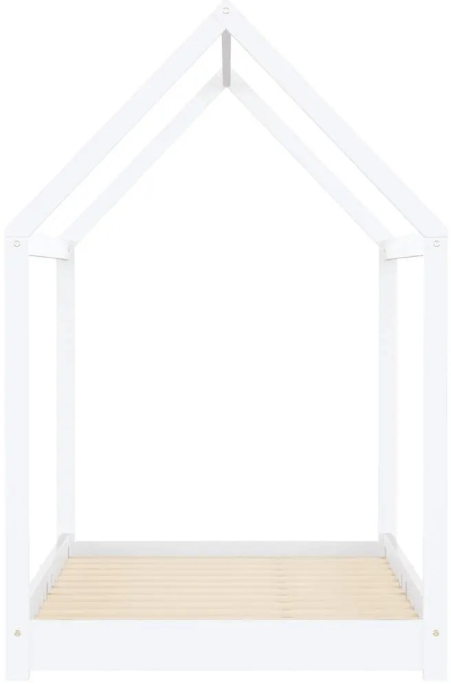 Estrutura de cama para crianças 90x200 cm pinho maciço branco