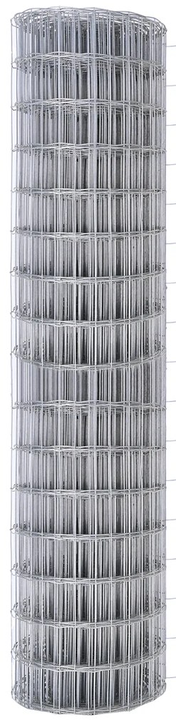 Cerca Europeia com 7 Postes 1x10 m Aço Galvanizado