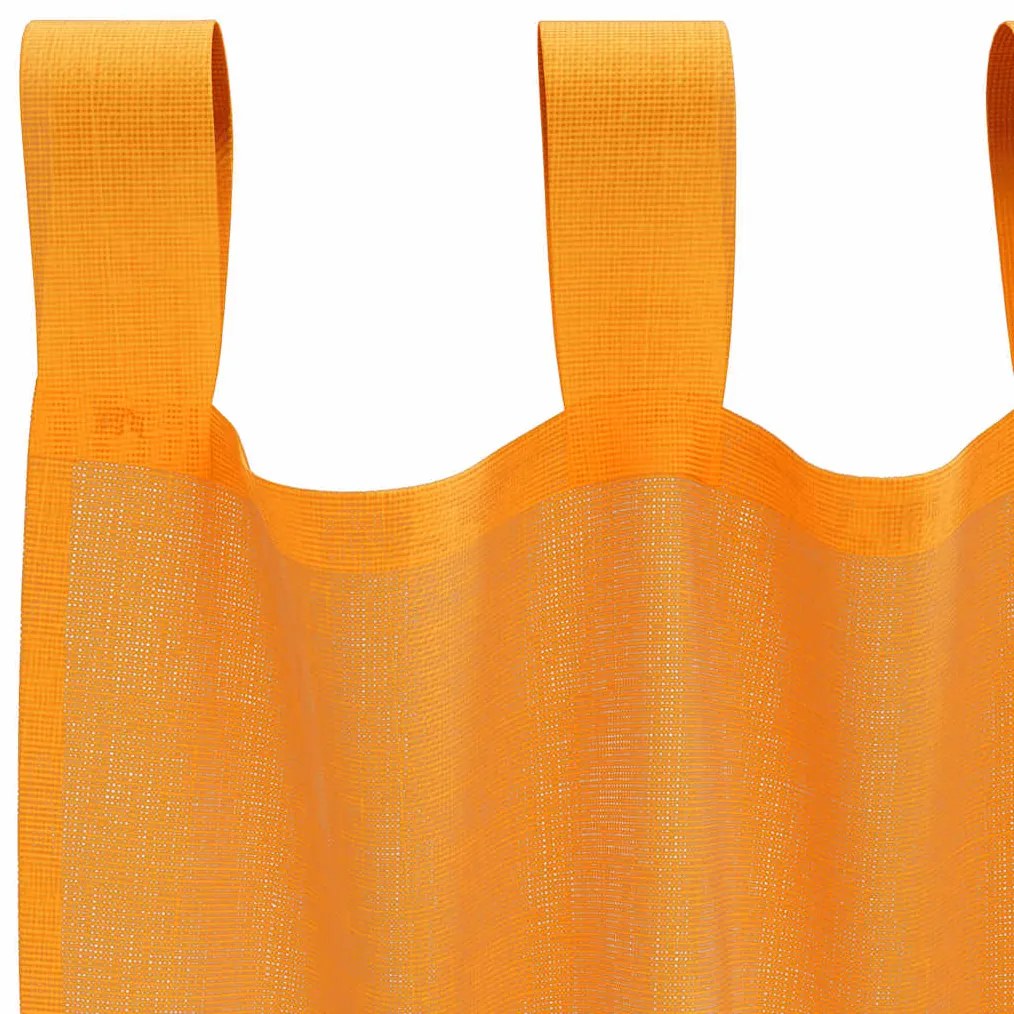 Cortinas de voile com laços 2 pcs laranja 140x245 cm