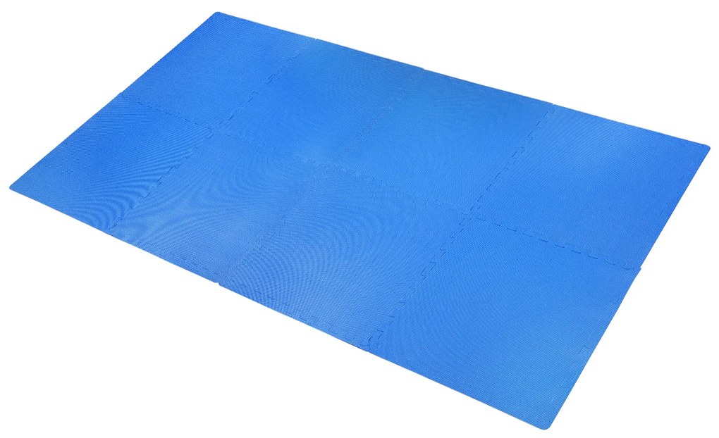 HomCom Tapete puzzle para Crianças e Bebés - Azul - Borracha Espuma EVA - 2,88 m²