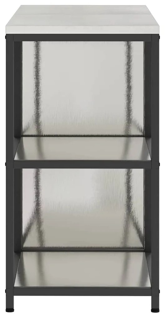 Conjunto de Armazenamento de Cozinha com prateleira 2 pcs Prata