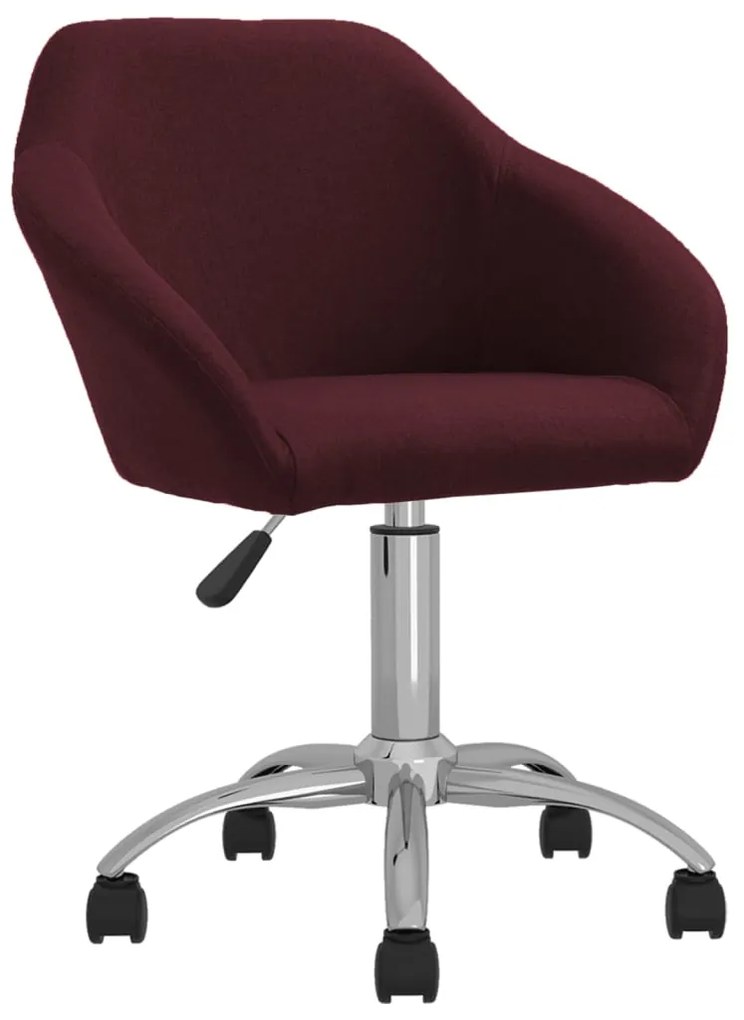 vidaXL Cadeira de jantar giratória tecido roxo