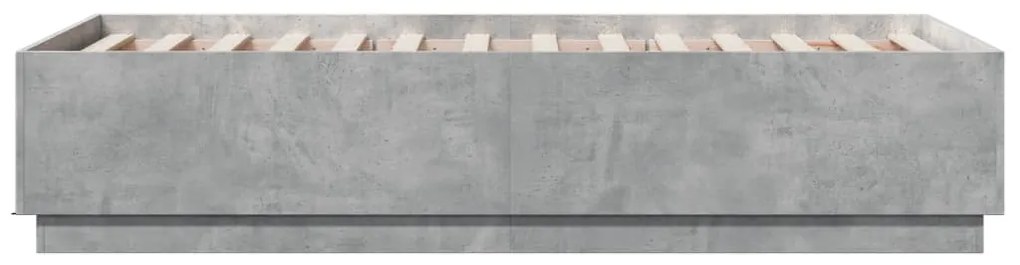 Estrutura de cama 90x190 cm derivados de madeira cinza cimento