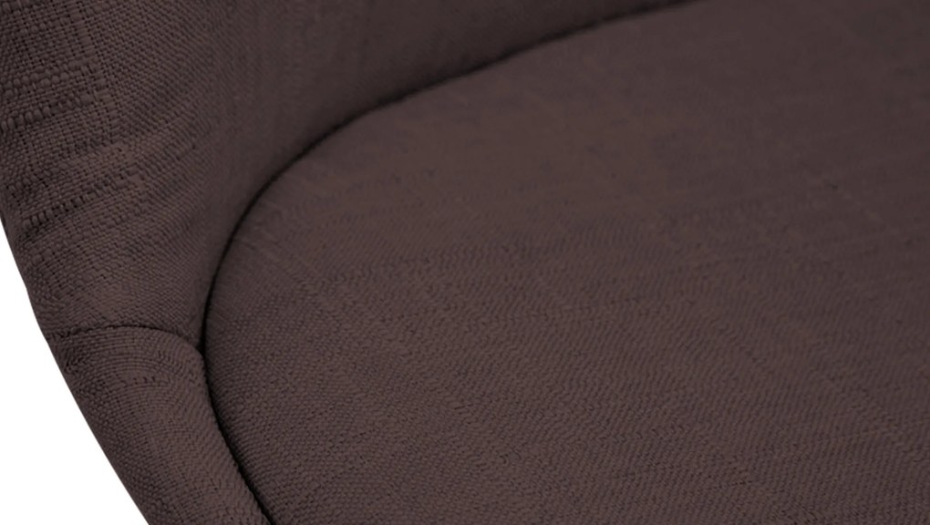 Cadeira de cozinha e sala de jantar Borneo em tecido com estrutura branca 48 x 84 x 55 cm Castanho