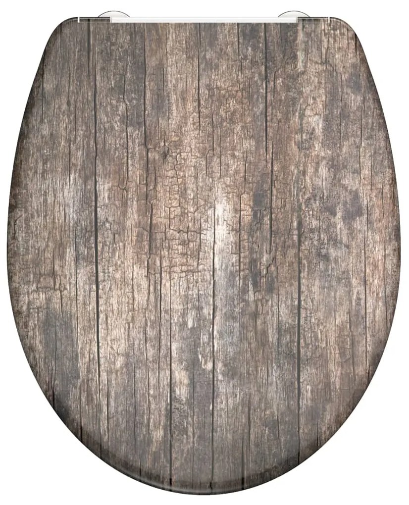 435103 SCHÜTTE Assento de sanita c/ fecho suave OLD WOOD duroplast estampado