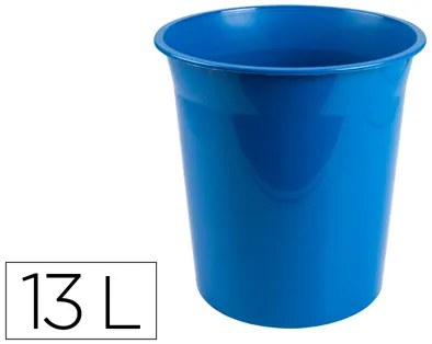 Cesto Plástico Q-Connect Azul Opaco 13 Litros
