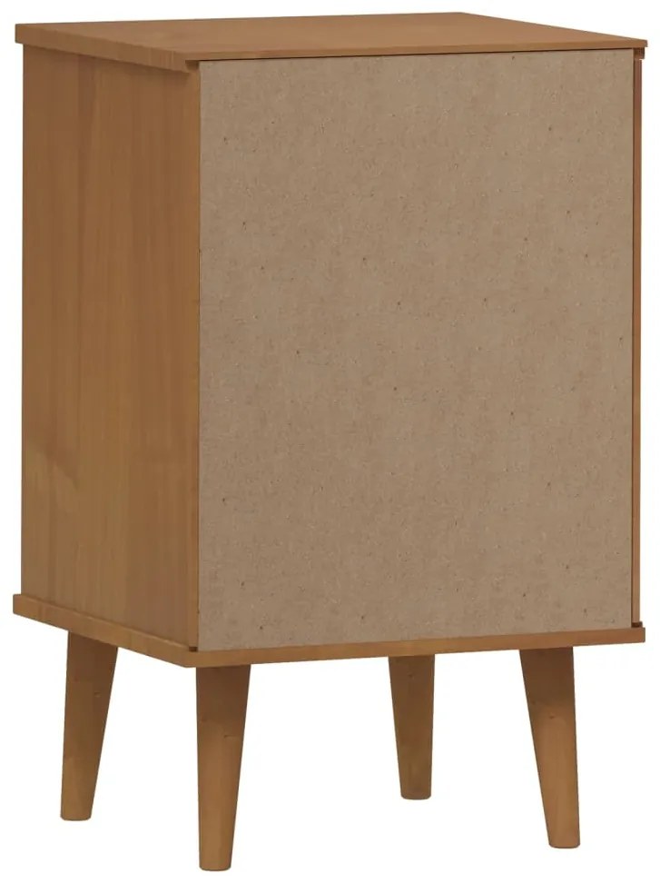 Mesa de cabeceira MOLDE 40x35x65 cm pinho maciço castanho