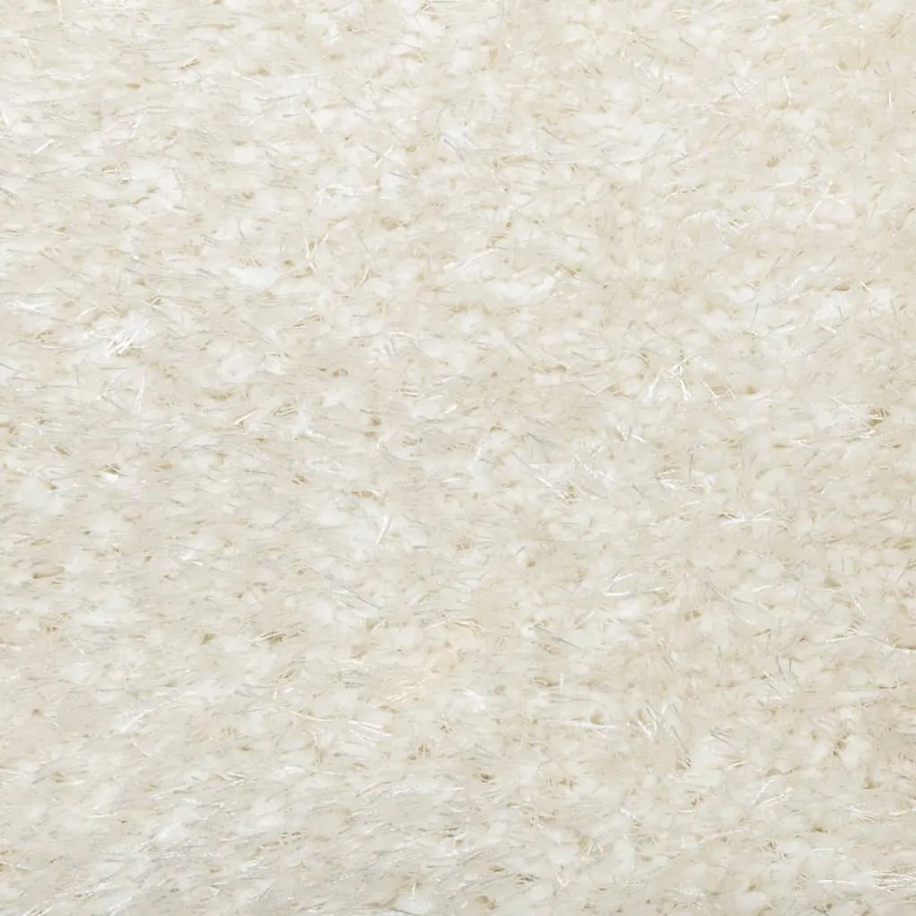 Tapete de pelo alto aspeto brilhante ISTAN 140x200cm cor creme