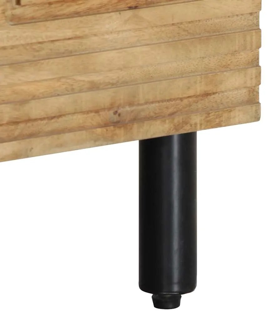 Móvel de TV 80x33x46 cm madeira de mangueira maciça castanho
