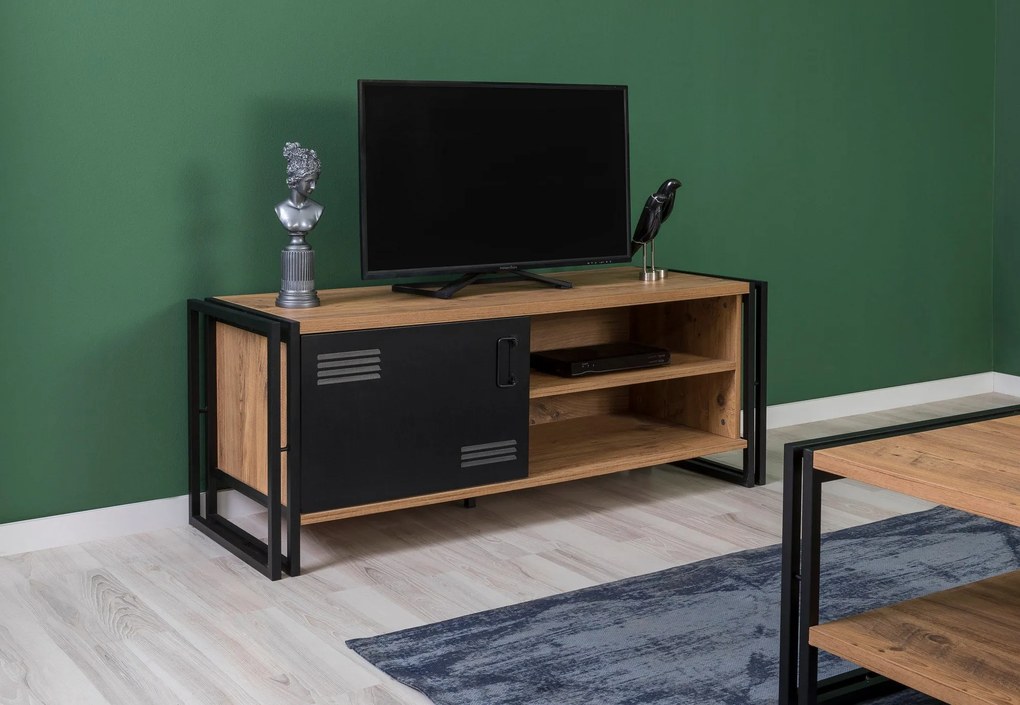 Conjunto de Mobiliário de Sala de Estar Cosmo – Pinho Atlântico e Pret