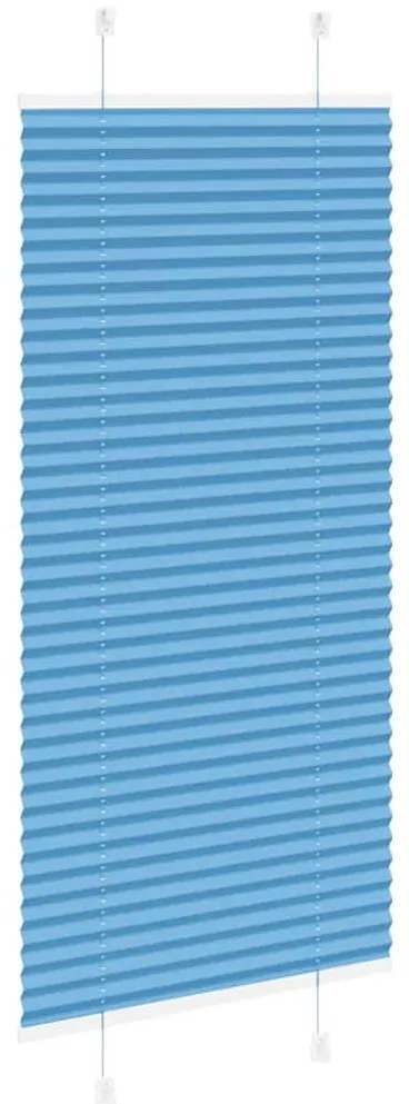 Plissado Cego Azul 65x150 cm Largura Tecido 64,4 cm Poliéster