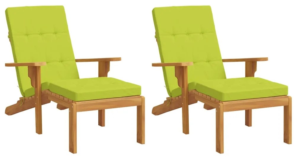 Almofadões cadeira terraço 2 pcs tecido oxford verde brilhante