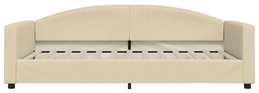 Sofá-cama com colchão 100x200 cm tecido cor creme