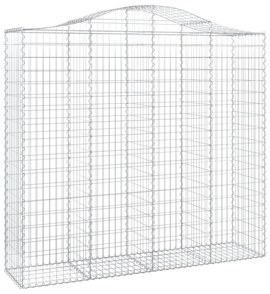 Cestos gabião arqueados 14 pcs 200x50x180/200 ferro galvanizado