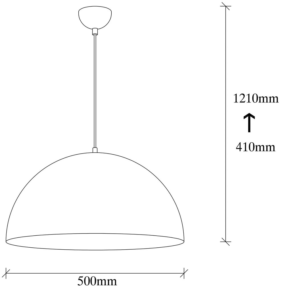 Candeeiro de Teto Sivani – Branco/Dourado – 50 cm x 121 cm