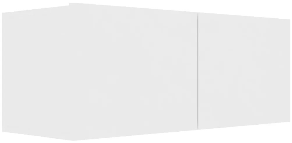 4 pcs conjunto de móveis de TV derivados de madeira branco