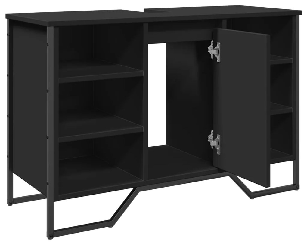 Móvel para lavatório 91x35x60 cm derivados de madeira preto
