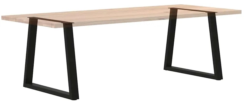 Pernas para mesa de jantar em V, 2 peças, pretas, 70x(72-73,3) cm, aço