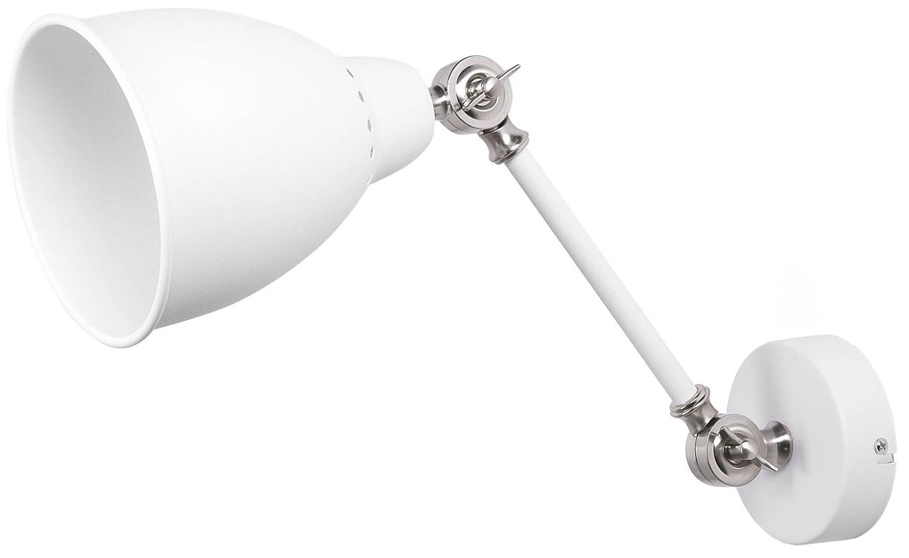 Conjunto de 2 candeeiros de parede branco e prateado MISSISSIPPI M Beliani