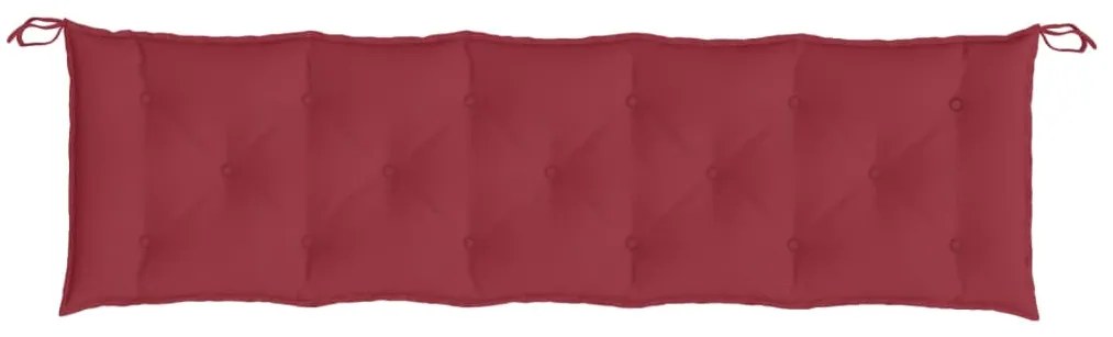 Almofadões banco jardim 2 pcs tecido oxford vermelho tinto