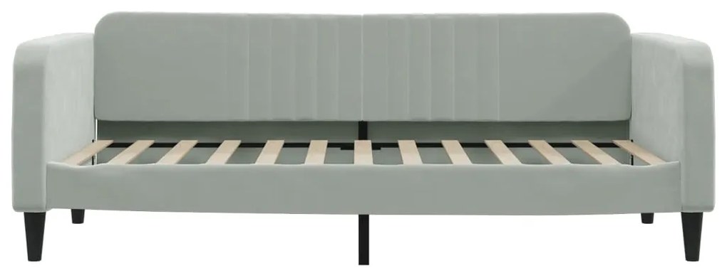Sofá-cama 90x200 cm veludo cinzento-claro
