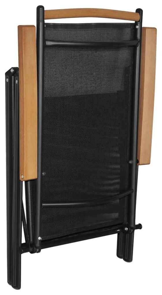 9 pcs conjunto de jantar para jardim alumínio preto
