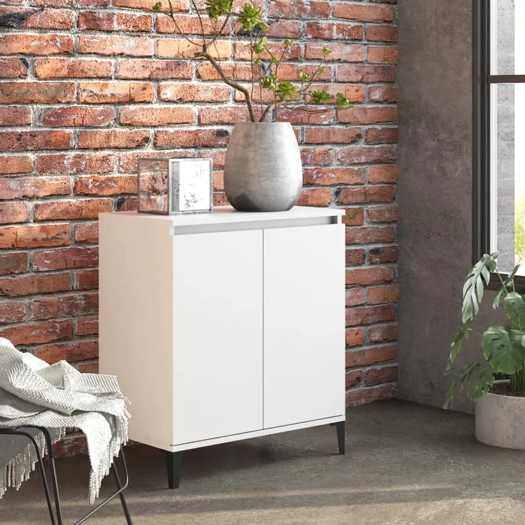 806076 vidaXL Aparador 60x35x70 cm contraplacado branco