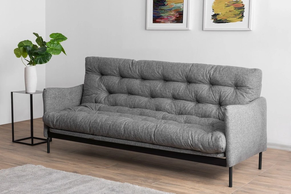 Sofá-cama de 3 Lugares Renge – Cinzento Claro – 200x92x82 cm