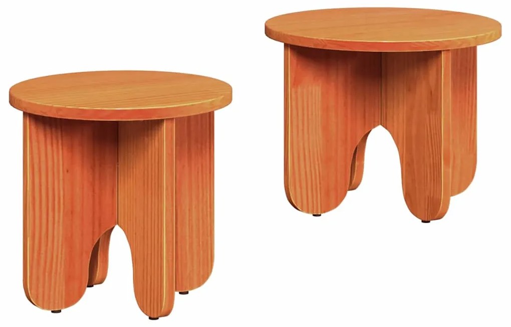 Conjunto de Mesas de Café 2 pcs Castanho-mel