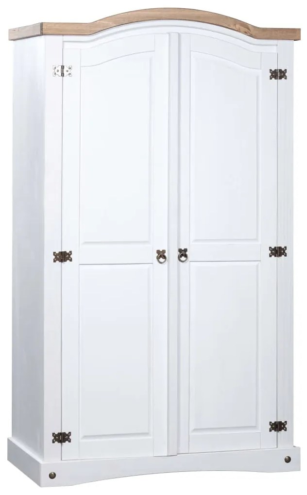 Roupeiro Corona Range pinho mexicano com 2 portas branco