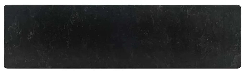 Lavatório 45x30x12 cm mármore preto brilhante