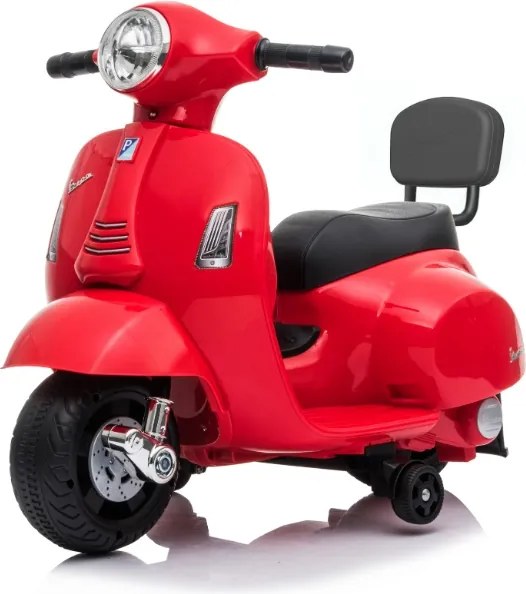 AIYAPLAY Moto Elétrica para Crianças 1.5-3 Anos MINI VESPA GTS 6V, Vermelha | Aosom Portugal