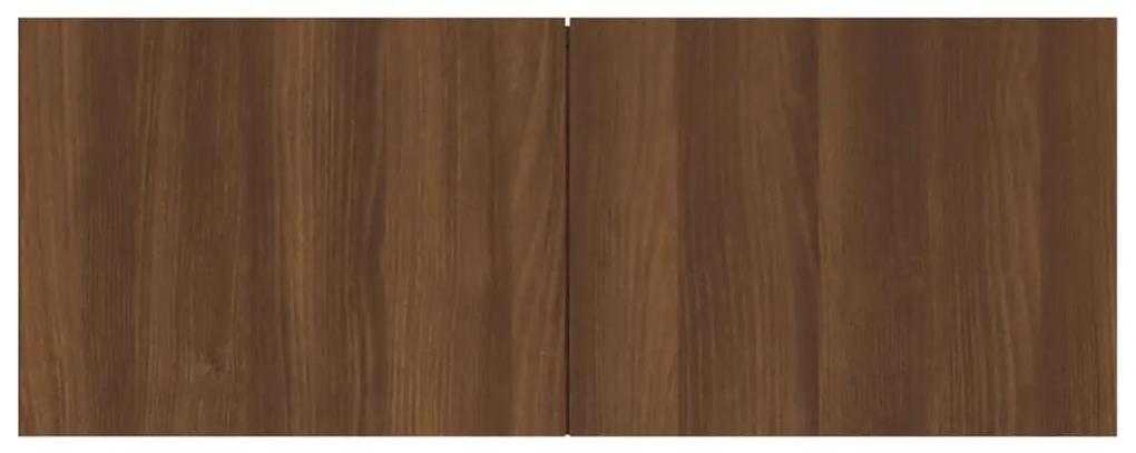 Móvel de TV 80x30x30 cm madeira processada cor carvalho castanho