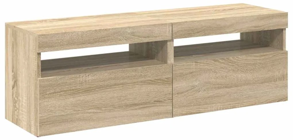 Móveis de TV com luzes LED 2 pcs 60x35x40 cm carvalho sonoma