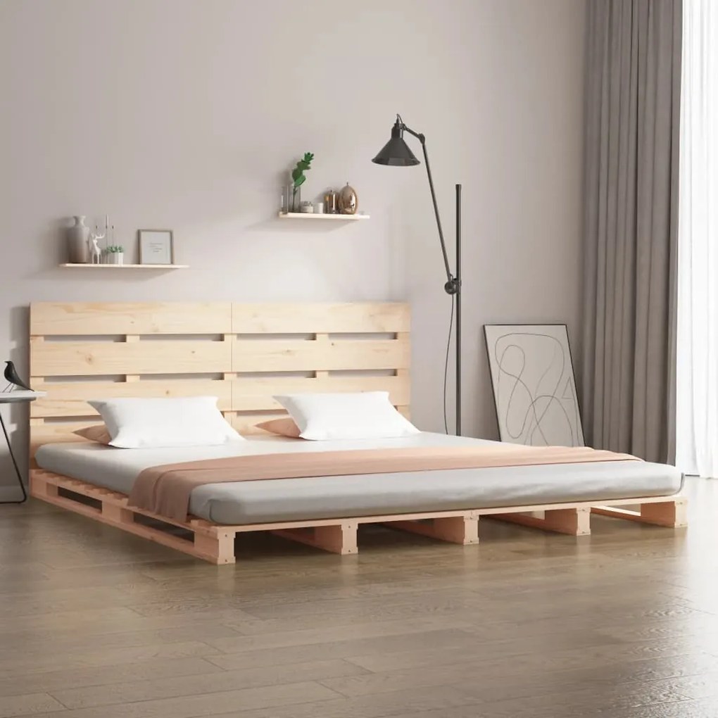 Cama sem colchão 160x200 cm madeira de pinho maciça