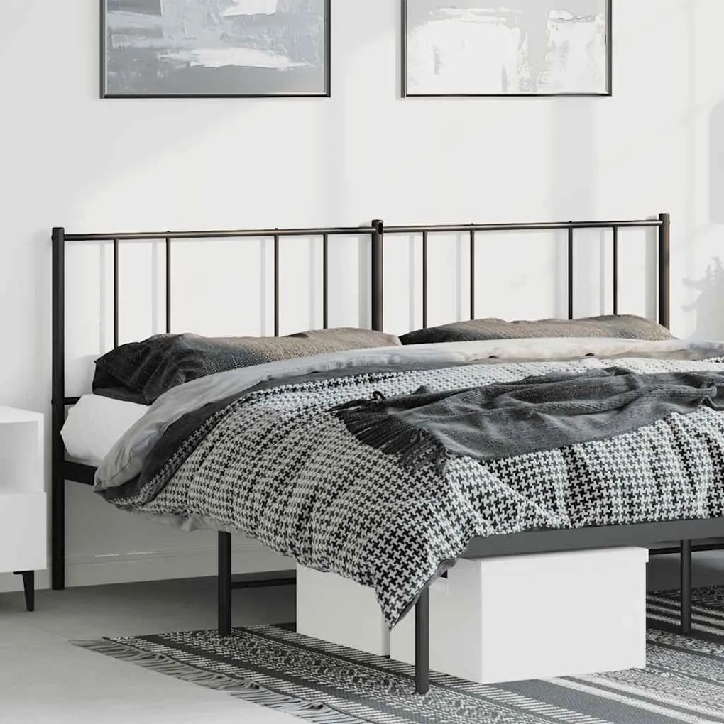 Cabeceira de cama 180 cm metal preto