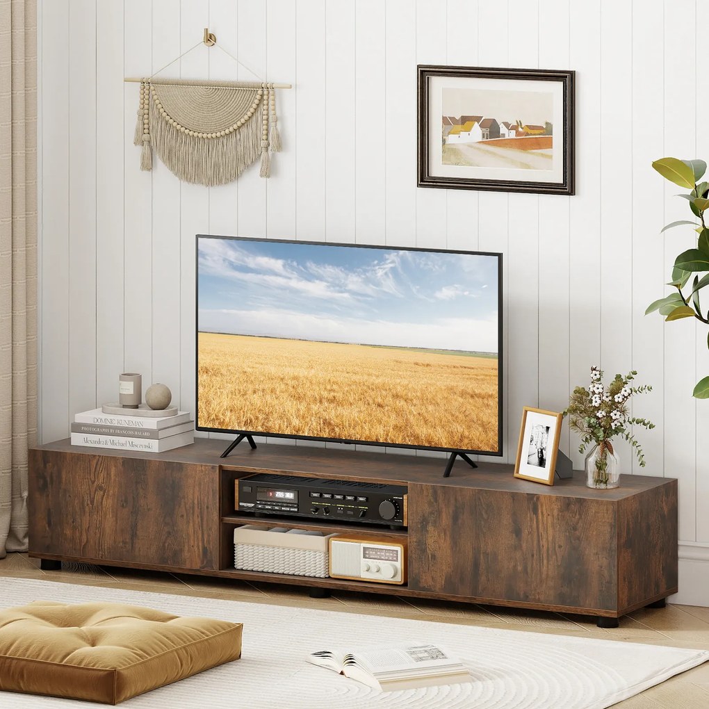 Móvel para TV, 160 x 35 x 30 cm, Para Televisores até 70 Polegadas, Castanho