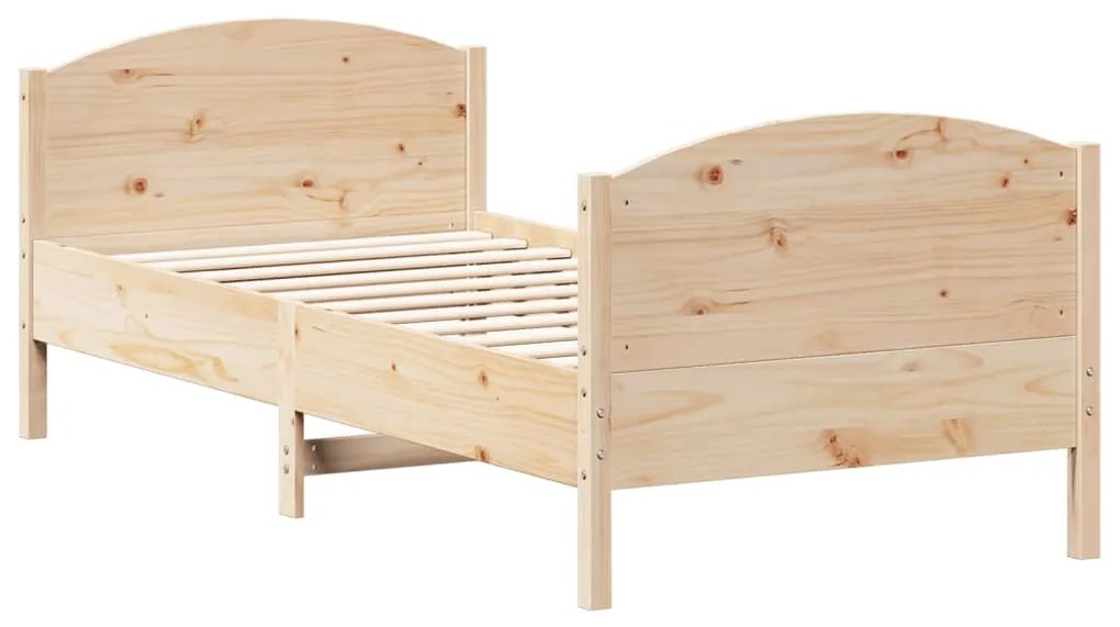 Cama sem colchão 90x190 cm madeira de pinho maciça