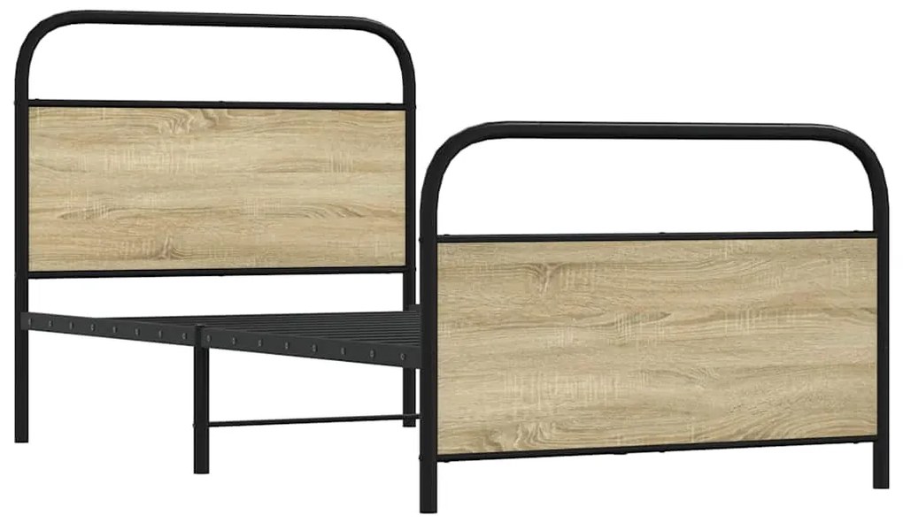 Estrutura cama s/ colchão derivados de madeira carvalho sonoma