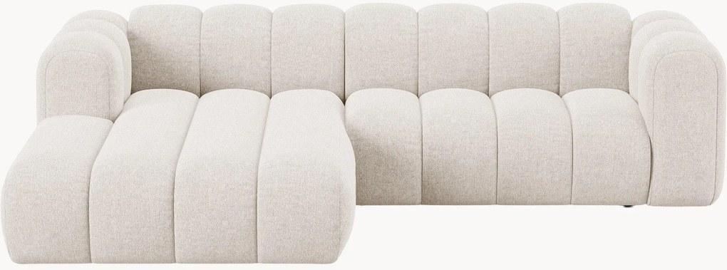 Sofá de canto modular em chenille Lupine (3 lugares)