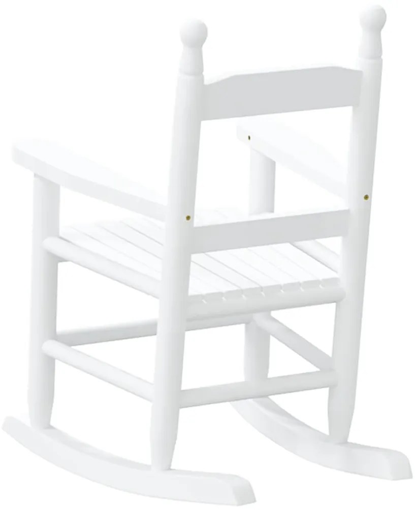 Cadeiras de baloiço infantis 2 pcs álamo maciço branco