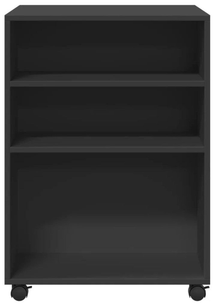 Mesa de apoio c/ rodas 55x60x78 cm derivados de madeira preto