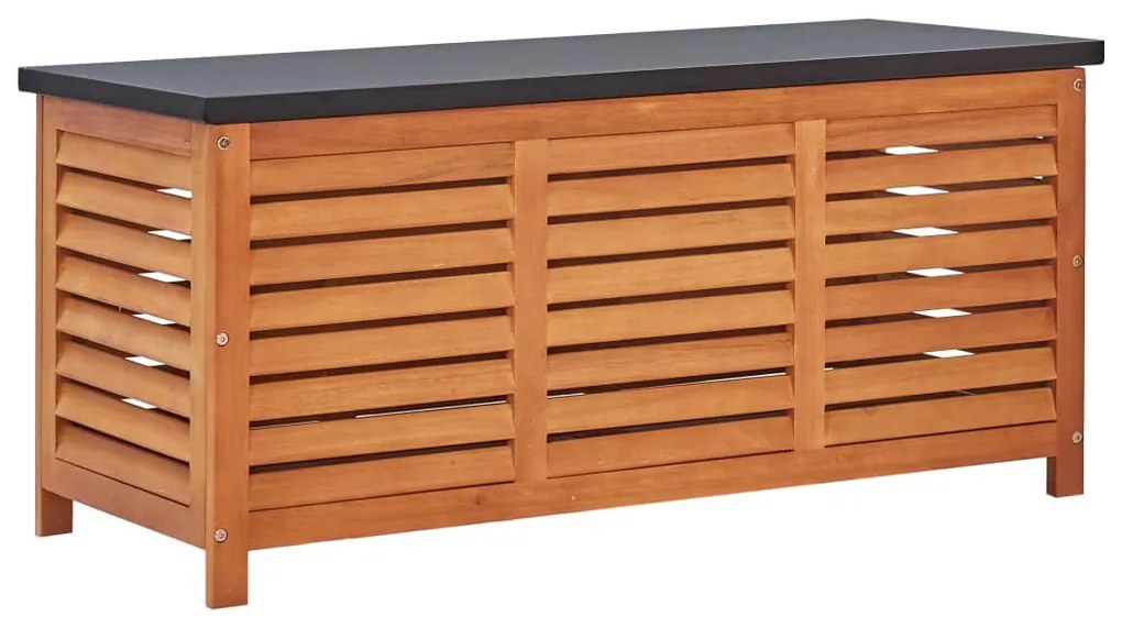 47285 vidaXL Caixa arrumação p/ jardim 117x50x55 cm madeira eucalipto maciça