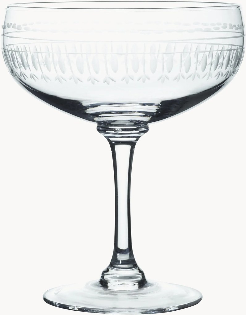 Copos de cocktail em cristal artesanal Ovals, conjunto de 4