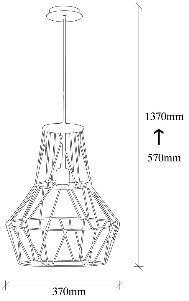 Candeeiro Fellini – Azul – 37 cm de diâmetro, 137 cm de altura