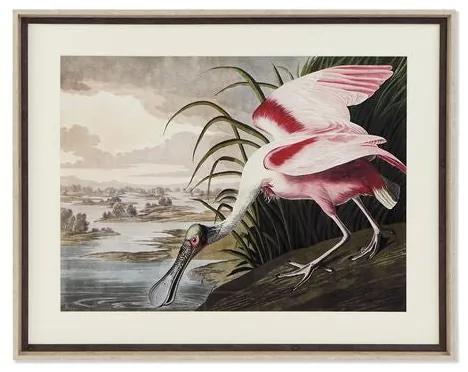 Pintura DKD Home Decor Vogel Estanque Oriental Emoldurada Madeira MDF (88 x 3 x 70 cm)