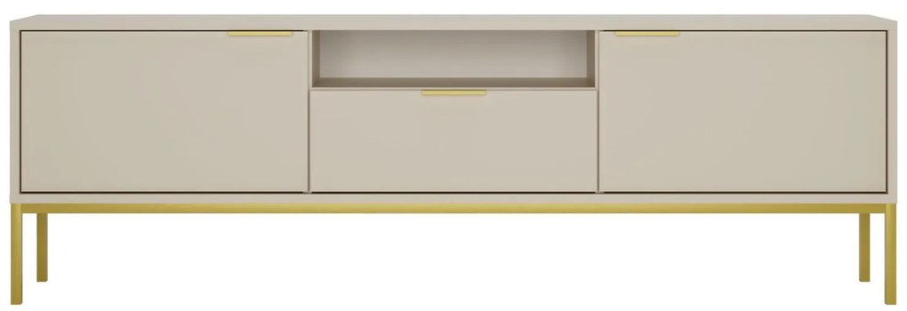 Móvel de TV "AUSTIN" de 2 Portas e 1 Gavetas - 40×175×33 cm - Creme e